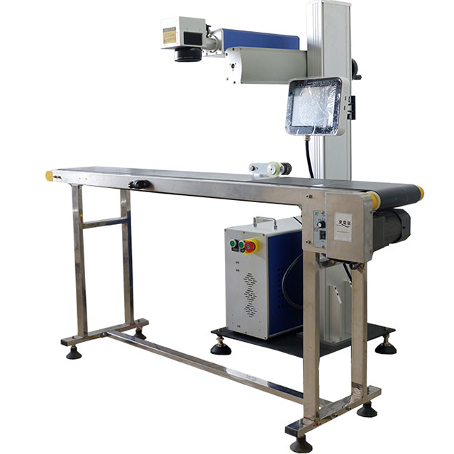flying fibe laser marking/engraving/printing machine