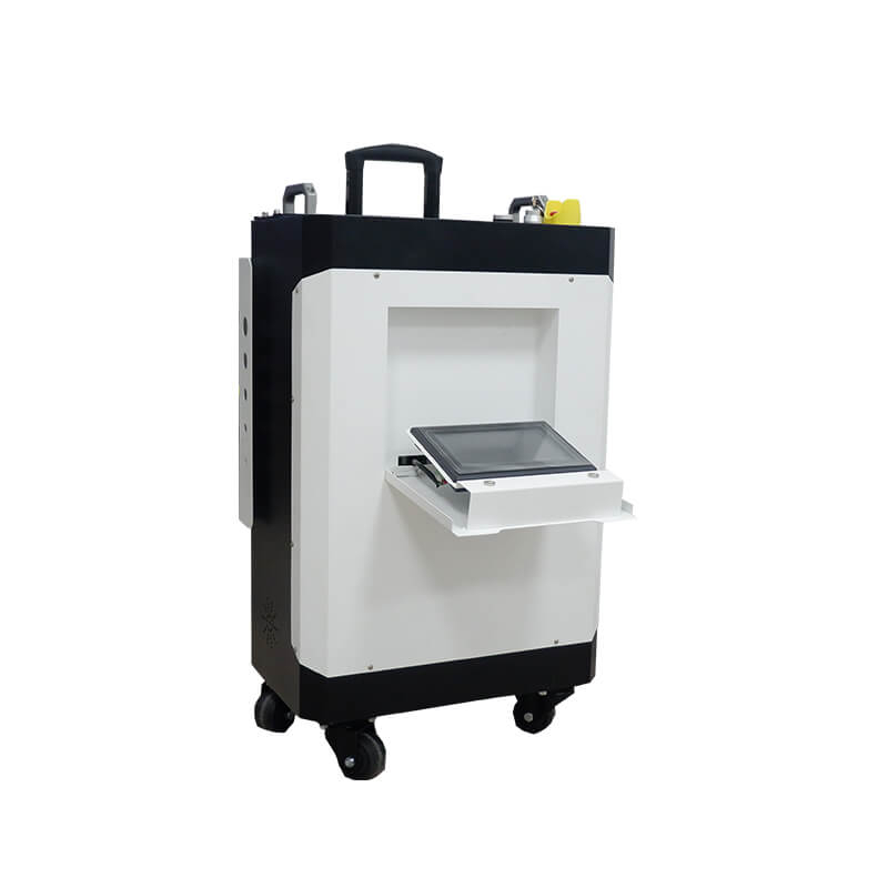  Small Size Luggage Box Type Gausaian 100w 200w Washer Pulsed Fiber Laser Cleaning Machine