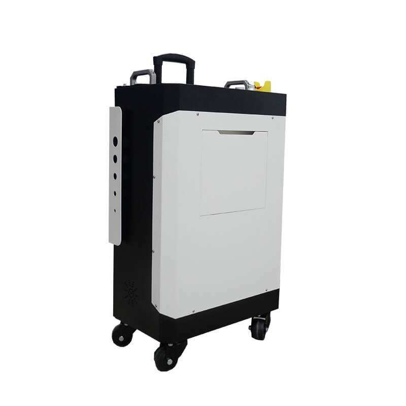  Small Size Luggage Box Type Gausaian 100w 200w Washer Pulsed Fiber Laser Cleaning Machine