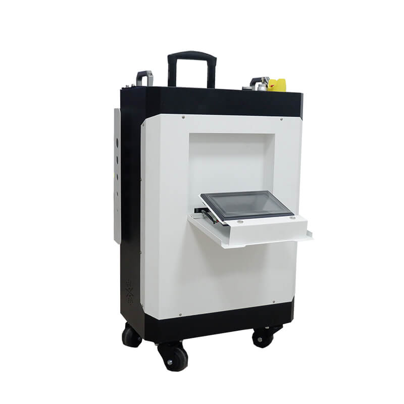  Small Size Luggage Box Type Gausaian 100w 200w Washer Pulsed Fiber Laser Cleaning Machine