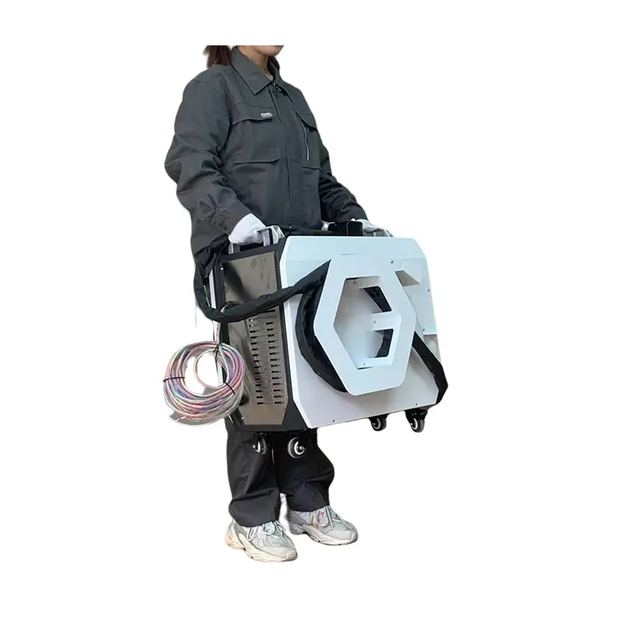 Light Weight High Quality Luggage Style Fiber Pulse Laser Cleaning Machine 100W 200W 300W For Removing Rust And Oil.