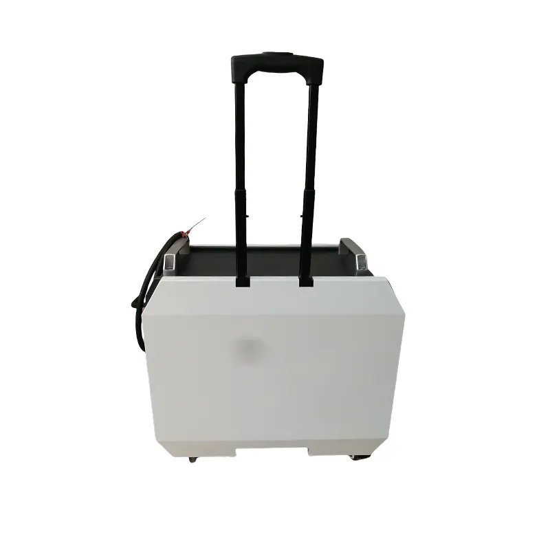 Light Weight High Quality Luggage Style Fiber Pulse Laser Cleaning Machine 100W 200W 300W For Removing Rust And Oil.